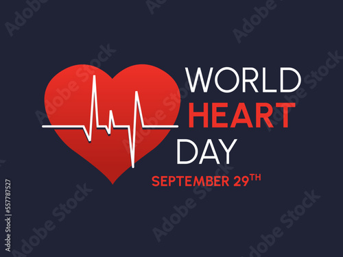 World Heart Day logo. World Hearth Day is observed and celebrated annually on September 29
