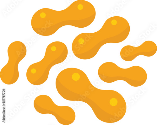 Microbiome icon flat vector. Probiotic bacteria. Healthy bacterium isolated