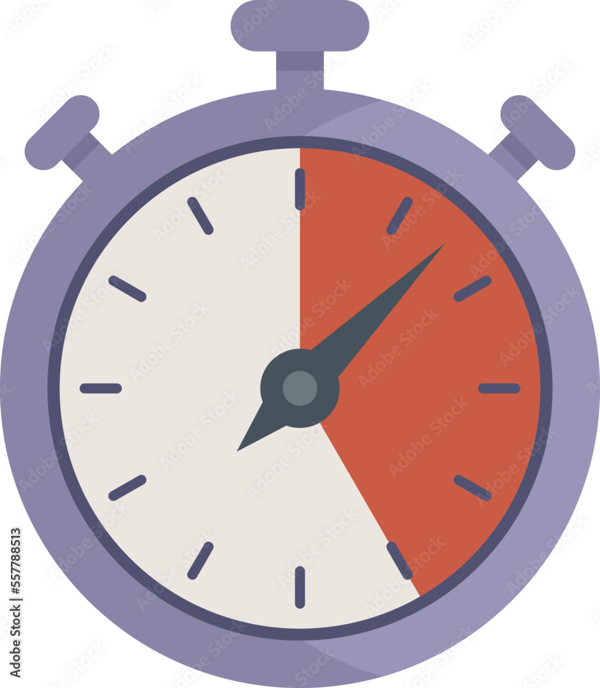Stop clock icon flat vector. Stopwatch timer. Watch countdown isolated Stop clock icon flat vector. Stopwatch timer. Watch countdown isolated