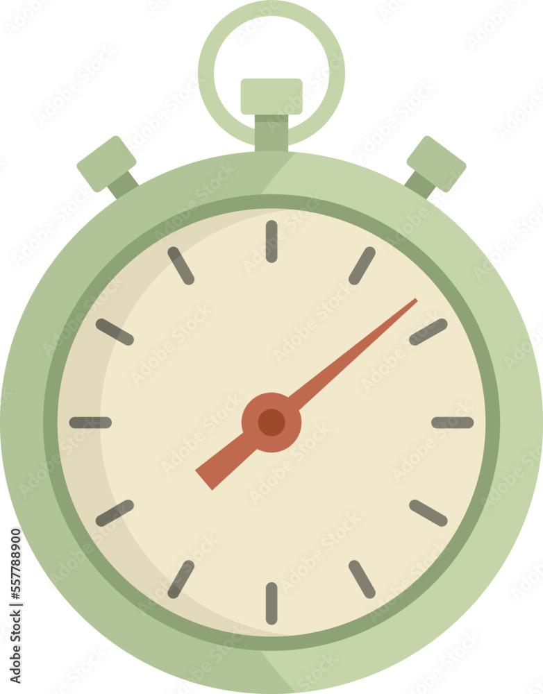 Hand stopwatch icon flat vector. Sport watch. Clock timer isolated Hand stopwatch icon flat vector. Sport watch. Clock timer isolated