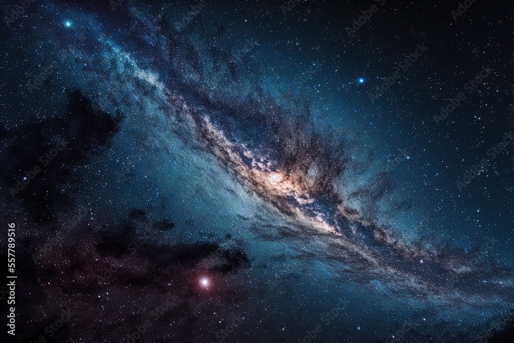Milky Way galaxy in the cosmos, containing stars and cosmic dust. Generative AI Milky Way galaxy in the cosmos, containing stars and cosmic dust. Generative AI