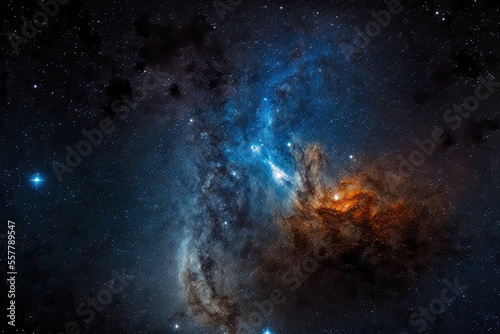 stars and cosmic dust in the Milky Way galaxy. Generative AI © 2rogan