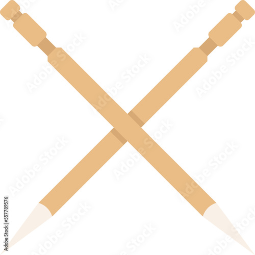 Tooth pick icon flat vector. Wood stick. Food toothpick isolated