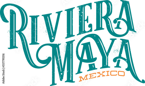 Riviera Maya Mexico Tropical Vacation Custom Text photo