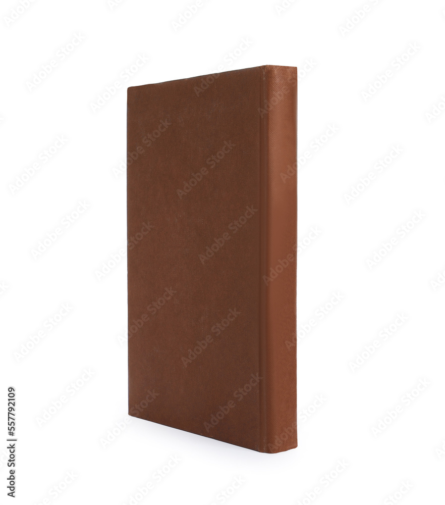 Closed old hardcover book isolated on white Closed old hardcover book isolated on white