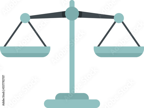 Scales icon flat vector. Comparison balance. Weight compare isolated