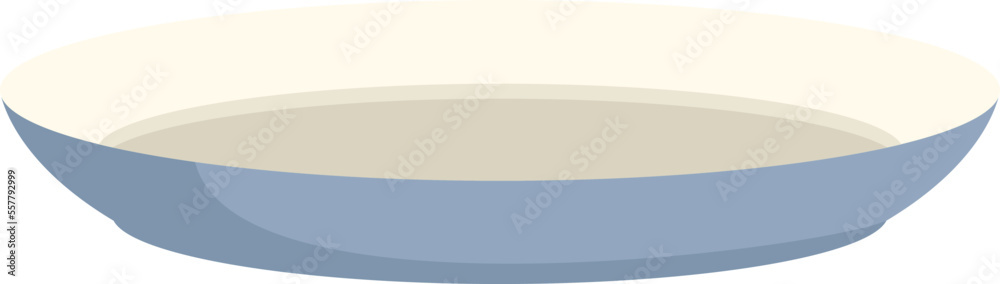 Table plate icon flat vector. Dish plate. Food lunch isolated Table plate icon flat vector. Dish plate. Food lunch isolated