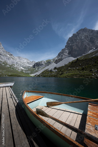 Rowboat in the Alps