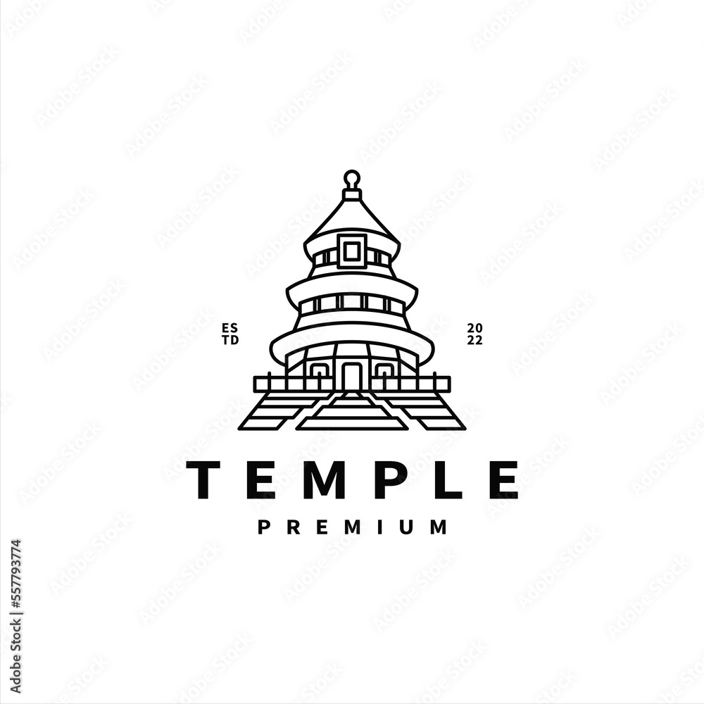 temple icon logo design inspiration 3