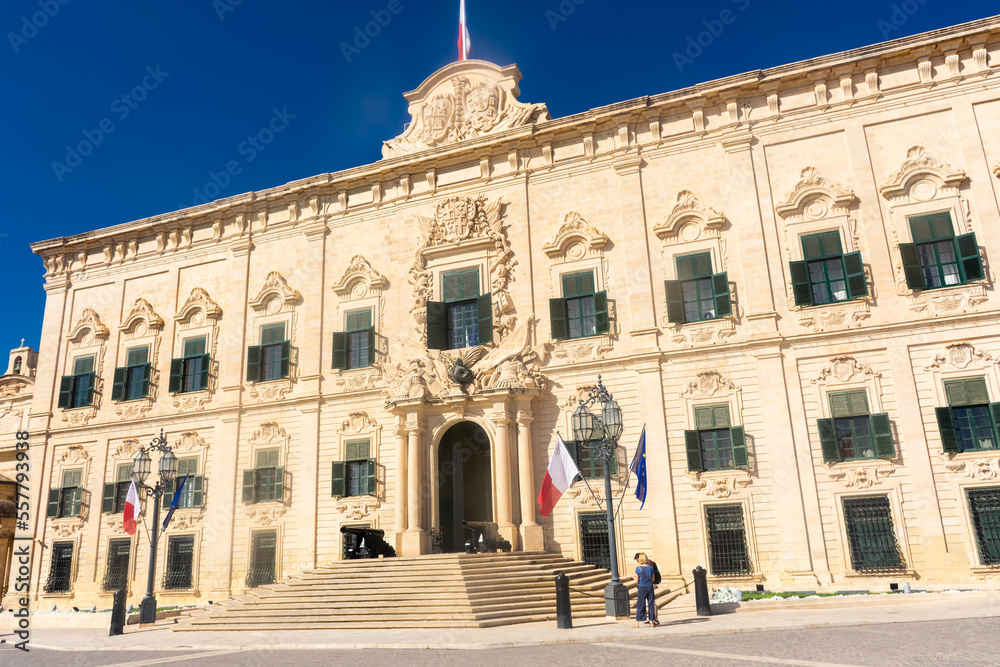 Obraz premium Valletta, Malta, 22 May 2022: City hall of Valletta