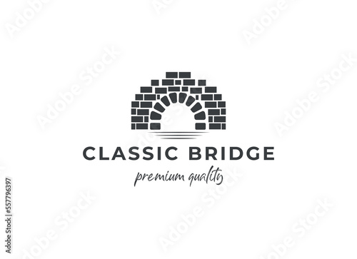 Valokuvatapetti Classic bridge logo design