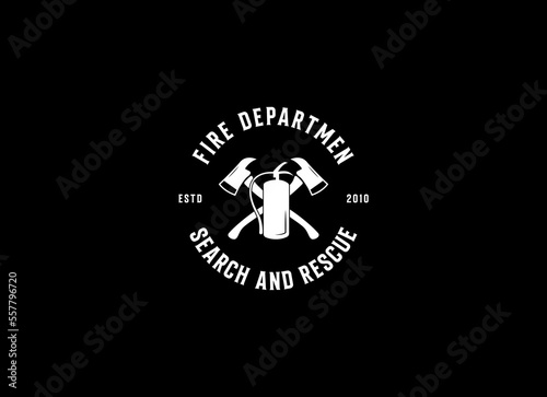 Fire department logos, modern and vintage style logo