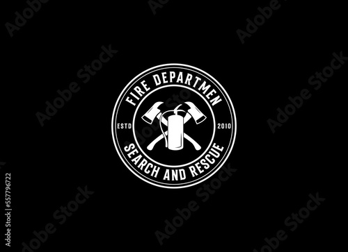 Fire department logos, modern and vintage style logo