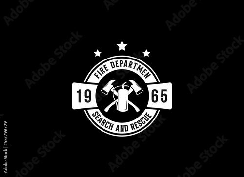 Fire department logos, modern and vintage style logo