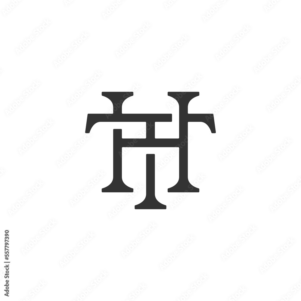 Creative Minimalist TH Logo, Minimal TH Monogram Creative Minimalist TH Logo, Minimal TH Monogram