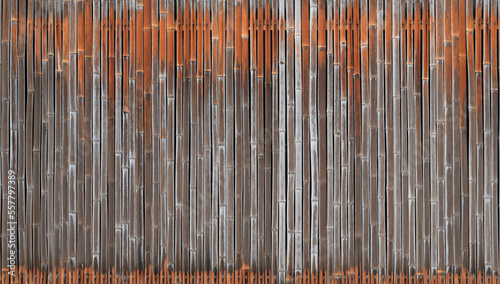 Faded bamboo fence wall background texture