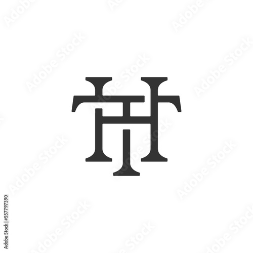 Creative Minimalist TH Logo, Minimal TH Monogram