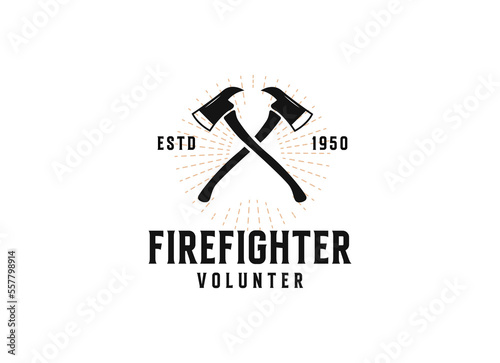 Fire department logos, modern and vintage style logo
