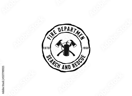 Fire department logos, modern and vintage style logo