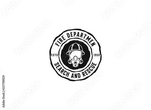 Fire department logos, modern and vintage style logo
