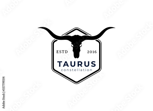 Bull Taurus Bison Buffalo Logo design vector template.