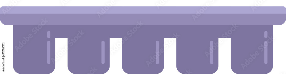 Kitchen ice cube tray icon flat vector. Form container. Square maker isolated Kitchen ice cube tray icon flat vector. Form container. Square maker isolated