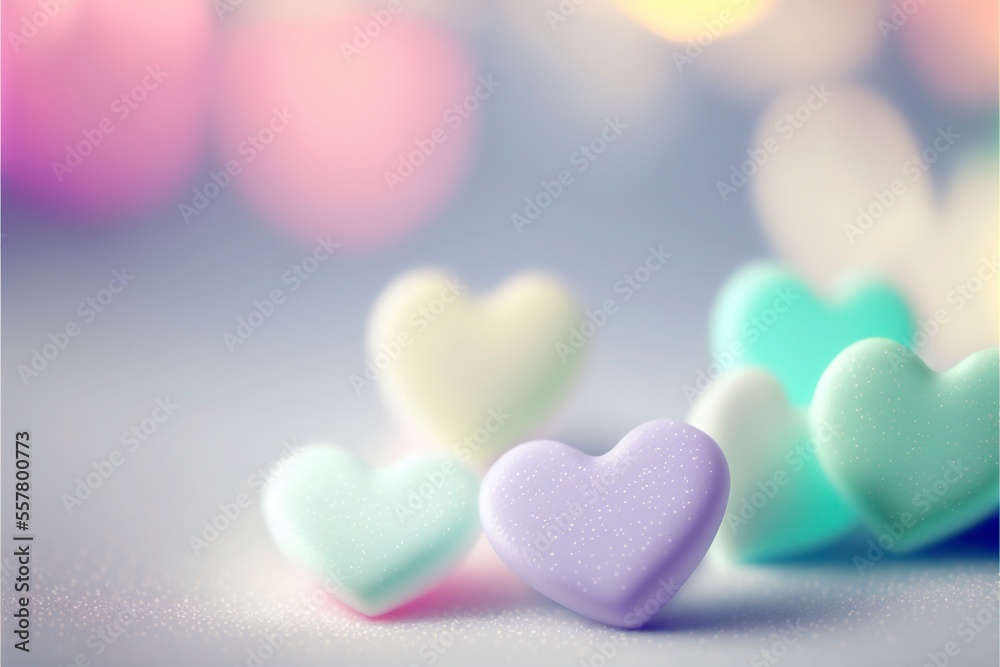 Cute hearts, Valentine's Day, bokeh lights Micro hearts. Cute hearts, Valentine's Day, bokeh lights Micro hearts.
