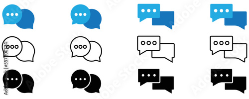 chat message bubbles icon set. communication online icon collections. style sign symbol, vector illustration