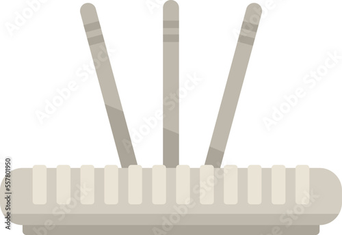 Ethernet modem icon flat vector. Wirelesss device. Lan switch isolated