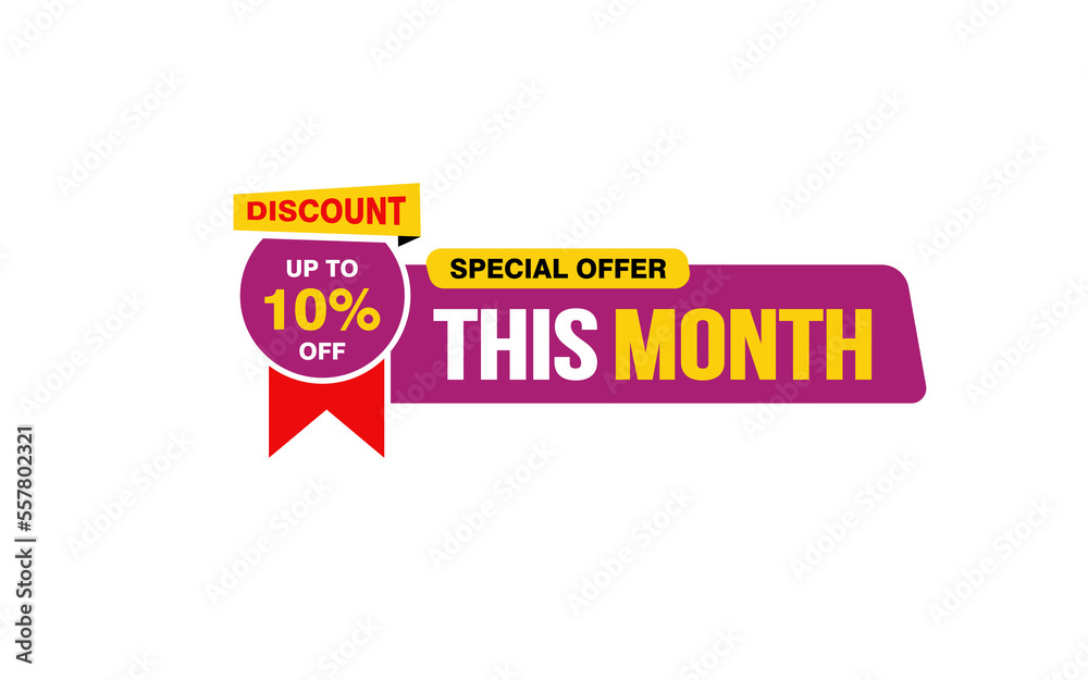 10 Percent THIS MONTH offer, clearance, promotion banner layout with sticker style. 10 Percent THIS MONTH offer, clearance, promotion banner layout with sticker style.