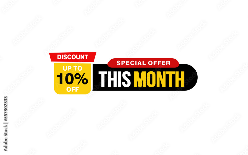 10 Percent THIS MONTH offer, clearance, promotion banner layout with sticker style. 10 Percent THIS MONTH offer, clearance, promotion banner layout with sticker style.