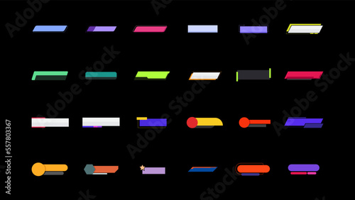 Set of Modern Button. Trendy Lower Third Design. Vector Illustration