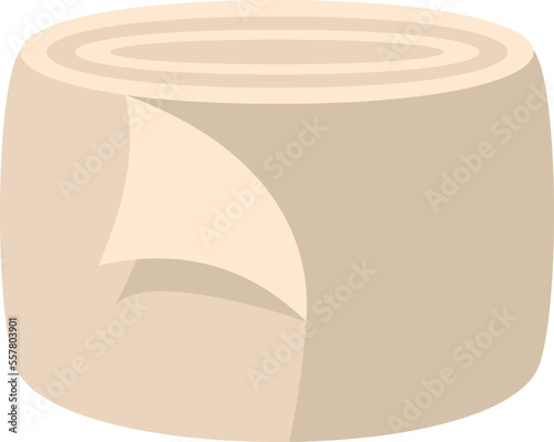 Bandage roll icon flat vector. Fracture hurt. Elastic plaster isolated