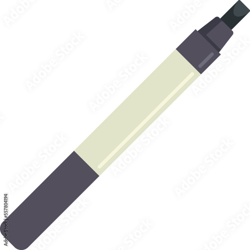 Marker icon flat vector. Ink tool. Graphic marker isolated