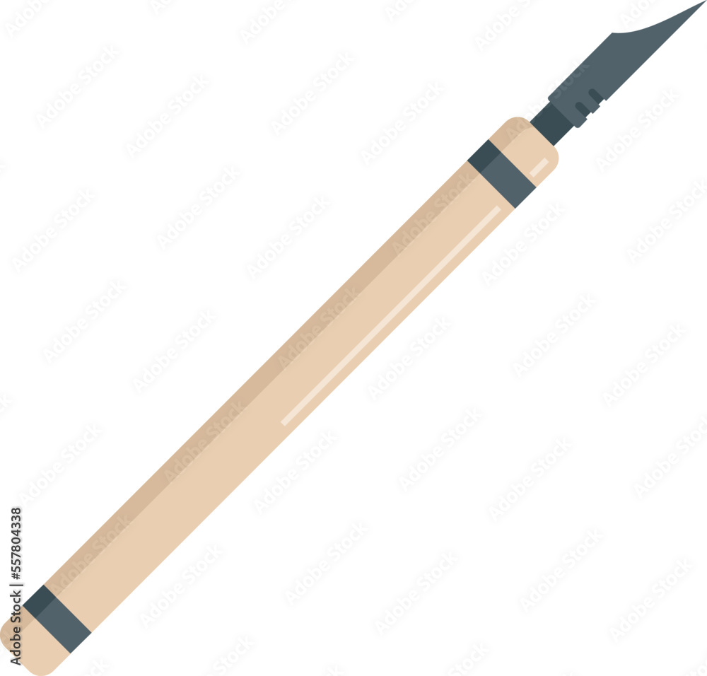 Artist nib icon flat vector. Tool ink. Writing pencil isolated Artist nib icon flat vector. Tool ink. Writing pencil isolated