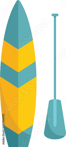 Sup stand up icon flat vector. Board surf. Surfer lake isolated