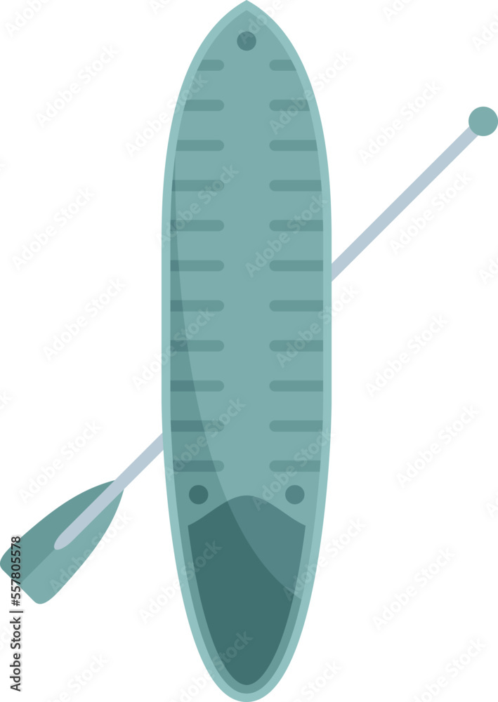 Adventure sup board icon flat vector. Paddle surf. Stand up isolated Adventure sup board icon flat vector. Paddle surf. Stand up isolated
