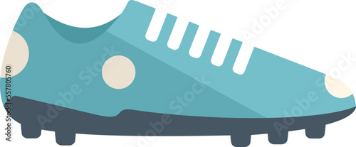 Football boot icon flat vector. Sport shoe. Sole spikes isolated