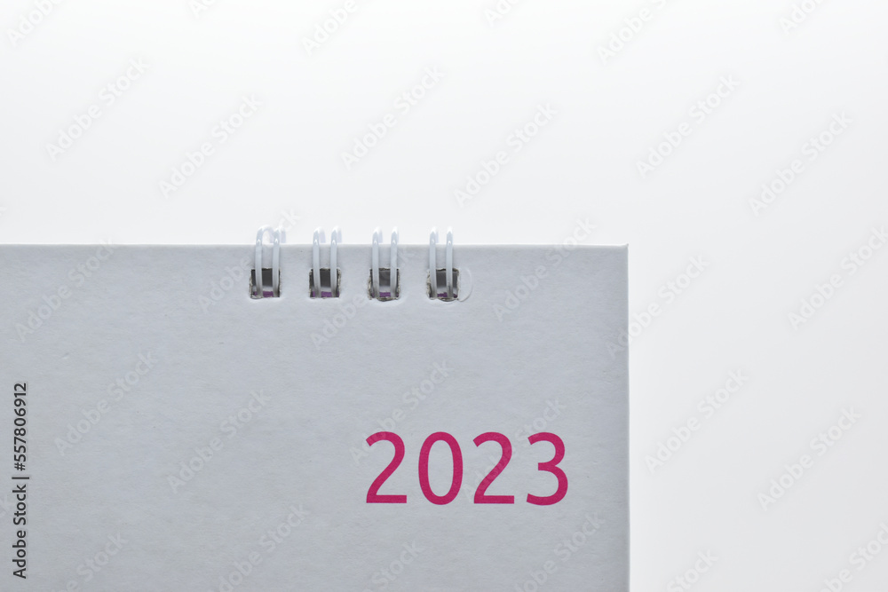 white calendar 2023 on white background white calendar 2023 on white background