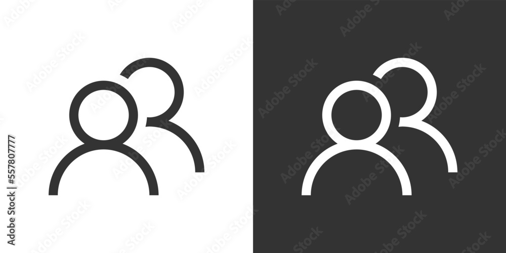 People or group of users or friends, vector, icon People or group of users or friends, vector, icon