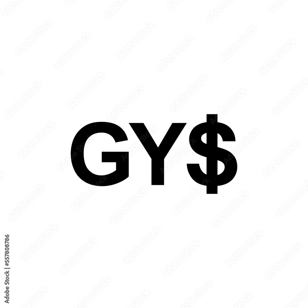 Guyana Currency, Guyanaese Dollar Icon, GYD Sign. Vector Illustration Guyana Currency, Guyanaese Dollar Icon, GYD Sign. Vector Illustration