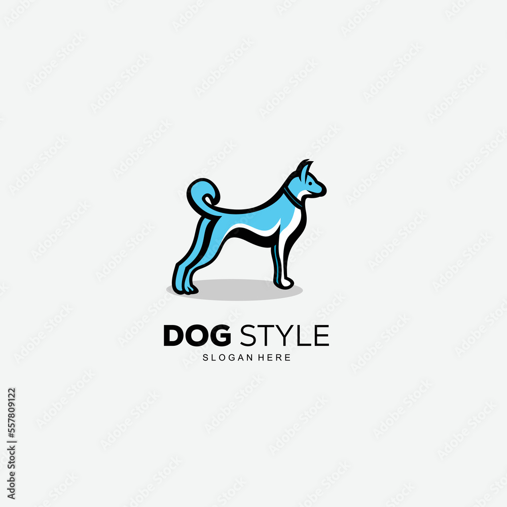 dog design vector logo template