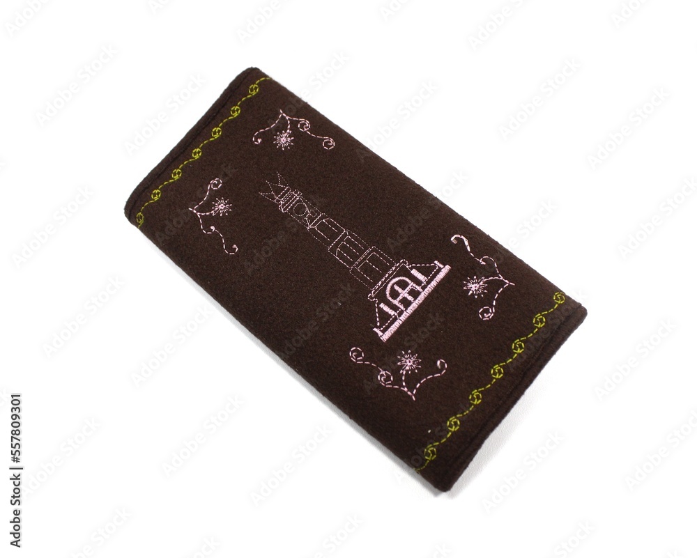 Minangkabau traditional brown flannel wallet Minangkabau traditional brown flannel wallet