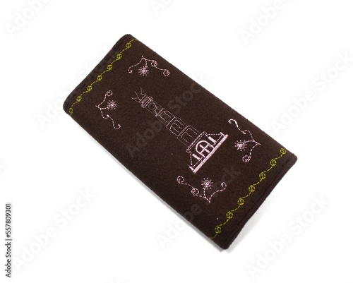 Minangkabau traditional brown flannel wallet