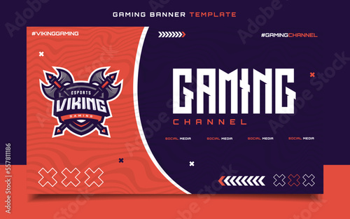 E-sports Gaming Flyer Template with Logo for Social Media Banner