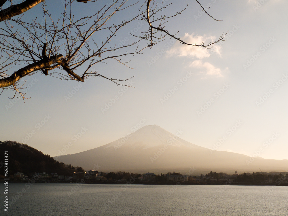 Mount Fuji scenery in Lake Kawaguchi, Japan