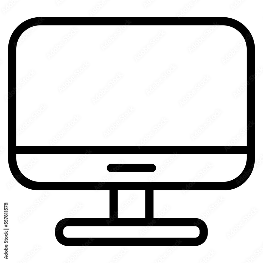 Computer line icon. PC, monitor, mouse, hardware vector design Computer line icon. PC, monitor, mouse, hardware vector design