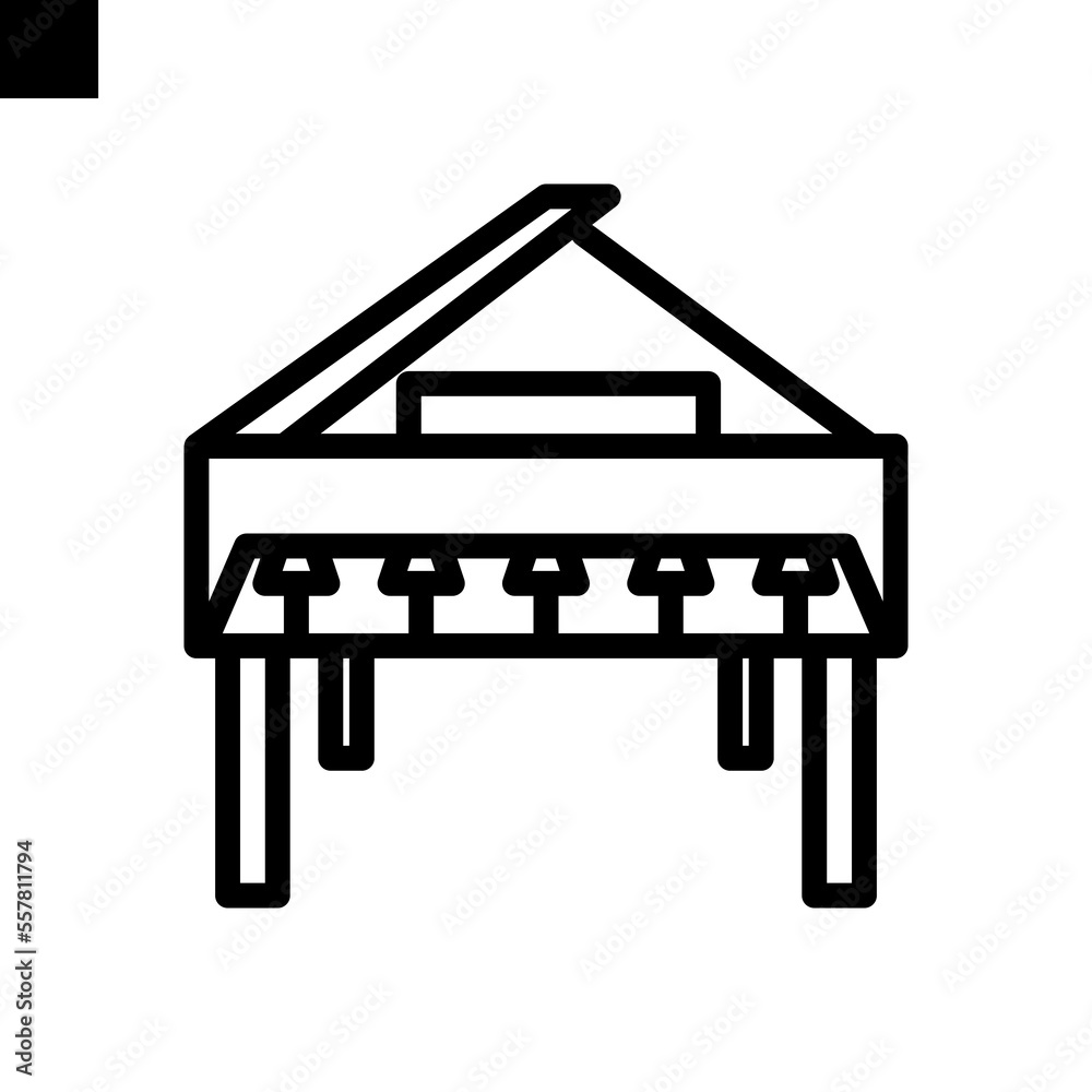 piano icon line style vector piano icon line style vector