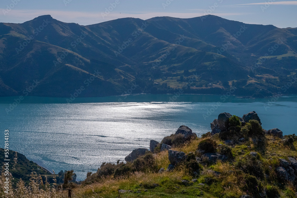 mountain and sea - New Zealand Akaroa