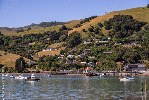 boats in the harbour - New Zealand Akaroa